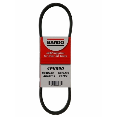 Power Steering And Water Pump Belt by BANDO USA - 4PK590 pa1