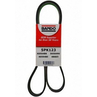 Power Steering And Water Pump Belt by BANDO USA - 5PK1235 pa2