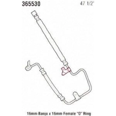 Tuyau de pression de direction assist�e par GATES - 365530 pa5