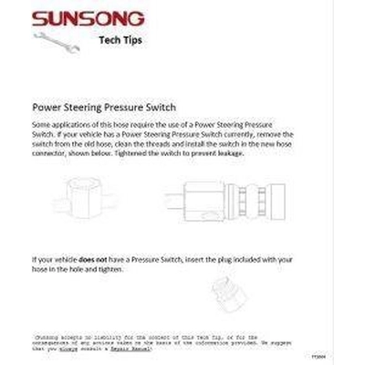 Power Steering Pressure Hose by SUNSONG NORTH AMERICA - 3401034 pa4