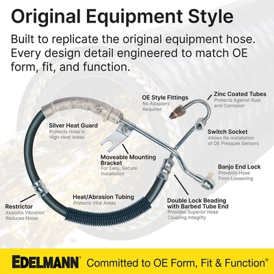 Power Steering Reservoir Line Or Hose by EDELMANN - 80168 pa4
