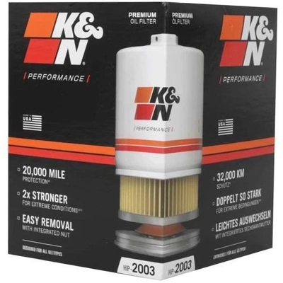 Premium Oil Filter by K & N ENGINEERING - HP2003 pa10