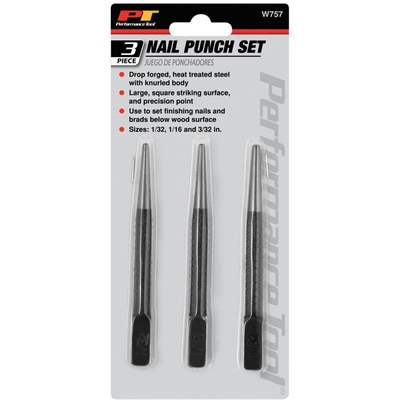 PERFORMANCE TOOL - W757 - Nail Punch Set pa2