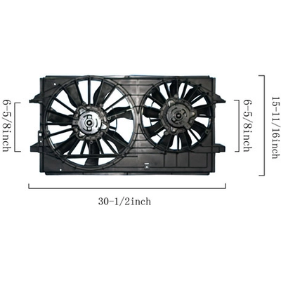 APDI - 6016125 - Dual Radiator and Condenser Fan Assembly pa1