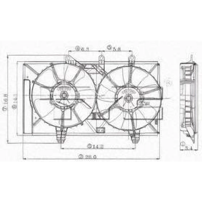 Radiator And Condenser Fan Assembly by TYC - 620820 pa1