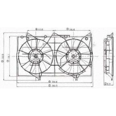 Radiator And Condenser Fan Assembly by TYC - 620860 pa1