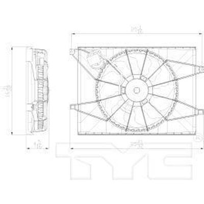 Radiator And Condenser Fan Assembly by TYC - 622250 pa5