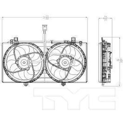 Radiator And Condenser Fan Assembly by TYC - 622350 pa5