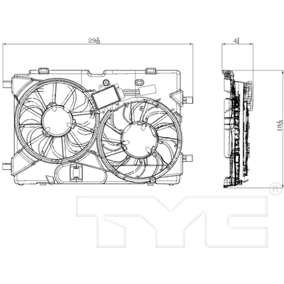 Radiator And Condenser Fan Assembly by TYC - 622390 pa6