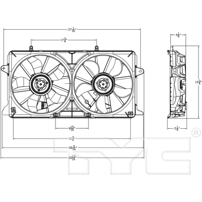Radiator And Condenser Fan Assembly by TYC - 624050 pa4