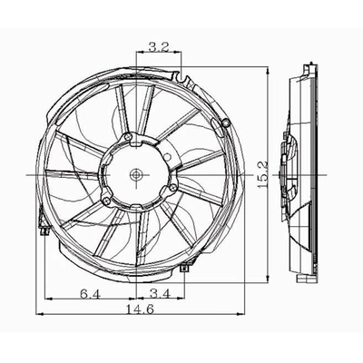 Ensemble de ventilateur de refroidissement du radiateur - FO3115107 pa2