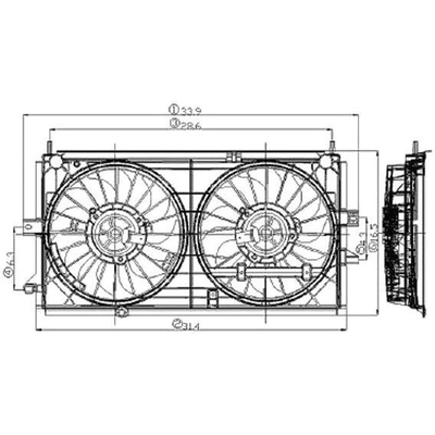 Ensemble de ventilateur de refroidissement du radiateur - GM3115122 pa2