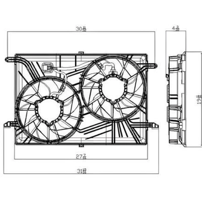 Ensemble de ventilateur de refroidissement du radiateur - GM3115219 pa1