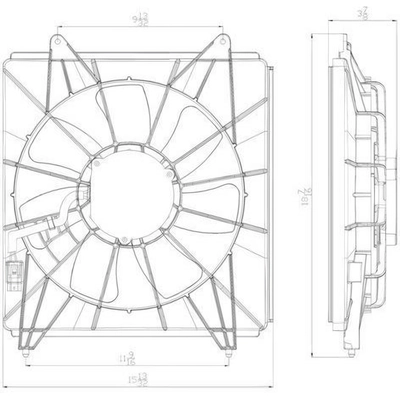 Radiator Cooling Fan Assembly - HO3113134 pa1