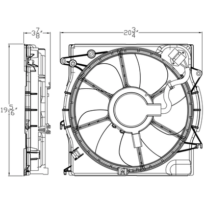 Radiator Cooling Fan Assembly - HY3115153 pa1