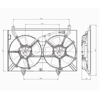 Ensemble de ventilateur de refroidissement du radiateur - IN3115104 pa2