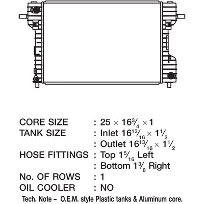 Radiator by CSF - 3456 pa6