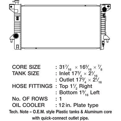 Radiator by CSF - 3546 pa3