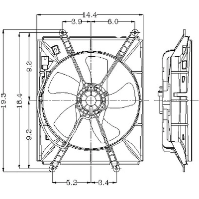 Radiator Fan Assembly by GLOBAL PARTS DISTRIBUTORS - 2811250 pa1