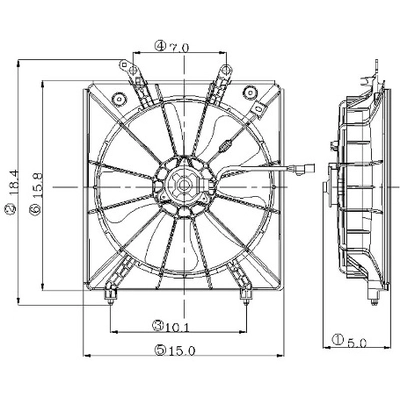 Radiator Fan Assembly by GLOBAL PARTS DISTRIBUTORS - 2811308 pa1