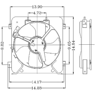 Radiator Fan Assembly by GLOBAL PARTS DISTRIBUTORS - 2811355 pa1