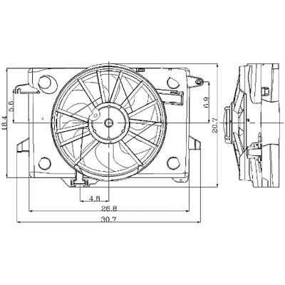 Radiator Fan Assembly by GLOBAL PARTS DISTRIBUTORS - 2811484 pa1