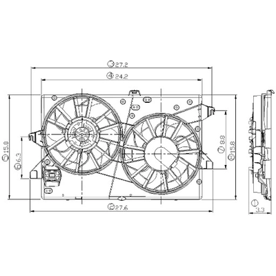 Radiator Fan Assembly by GLOBAL PARTS DISTRIBUTORS - 2811533 pa1