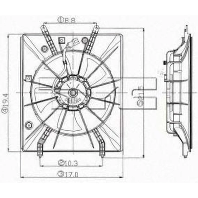 Radiator Fan Assembly by TYC - 600620 pa13