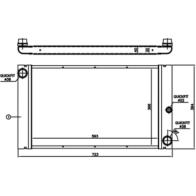 Radiator by NISSENS - 60762 pa2