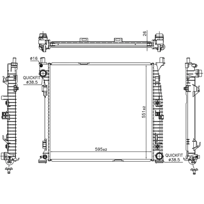 Radiator by NISSENS - 67188 pa2