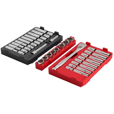 MILWAUKEE - 48-22-9487 - Drive Ratchet & Socket Set pa9