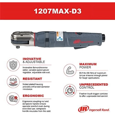 Ratchet Wrench by INGERSOLL RAND - 1207MAX-D3 pa3