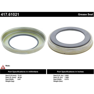 Rear Axle Seal by CENTRIC PARTS - 417.61021 pa2