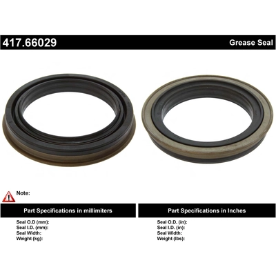 Rear Axle Seal by CENTRIC PARTS - 417.66029 pa1