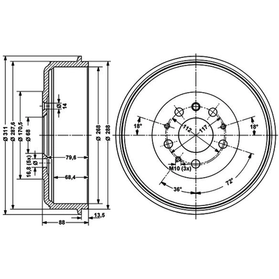 ATE - 480051 - Brake Drum pa1