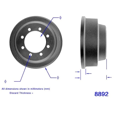 BENDIX GLOBAL - PDR0264 - Rear Brake Drum pa4