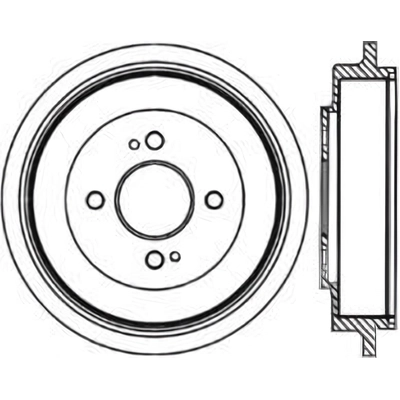 Tambour de frein arrière by CENTRIC PARTS - 123.40016 pa2