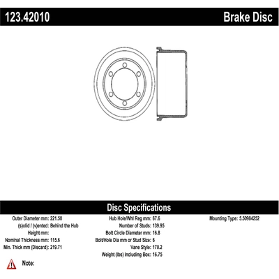 Rear Brake Drum by CENTRIC PARTS - 123.42010 pa1