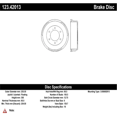 Rear Brake Drum by CENTRIC PARTS - 123.42013 pa2