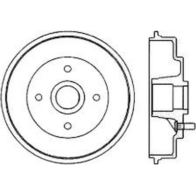 Tambour de frein arrière de CENTRIC PARTS - 123.42014 pa1