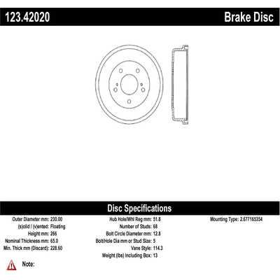 Rear Brake Drum by CENTRIC PARTS - 123.42020 pa2