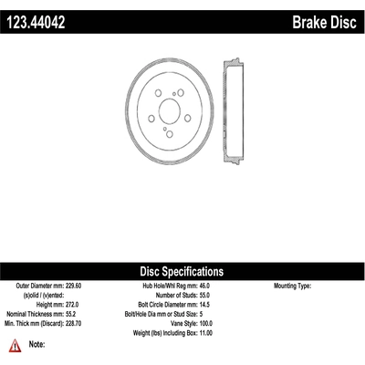 Rear Brake Drum by CENTRIC PARTS - 123.44042 pa2