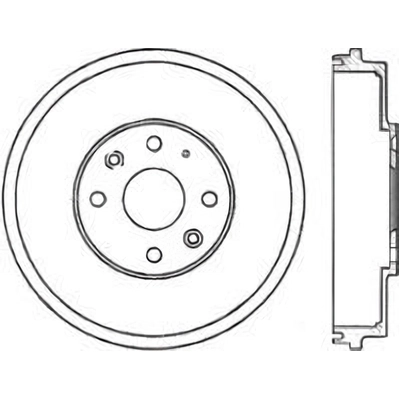 Tambour de frein arrière by CENTRIC PARTS - 123.45021 pa2