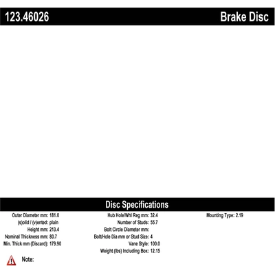 Rear Brake Drum by CENTRIC PARTS - 123.46026 pa1