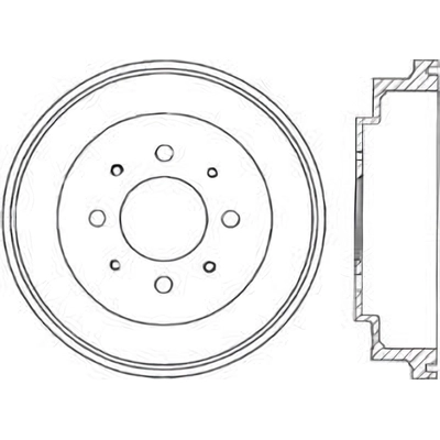 Tambour de frein arrière by CENTRIC PARTS - 123.48010 pa1