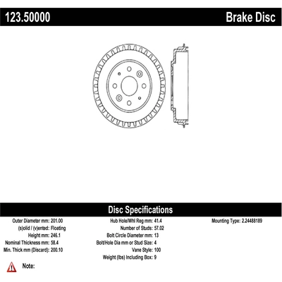Rear Brake Drum by CENTRIC PARTS - 123.50000 pa2