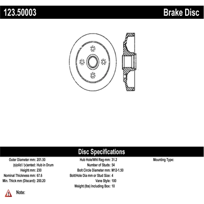 Rear Brake Drum by CENTRIC PARTS - 123.50003 pa2