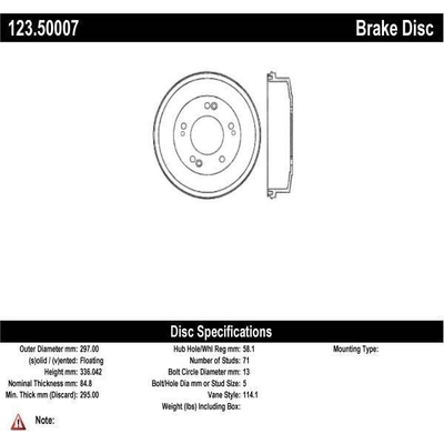 Rear Brake Drum by CENTRIC PARTS - 123.50007 pa5