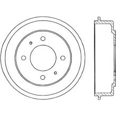 Tambour de frein arrière by CENTRIC PARTS - 123.51005 pa1