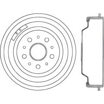 Tambour de frein arrière by CENTRIC PARTS - 123.61002 pa1